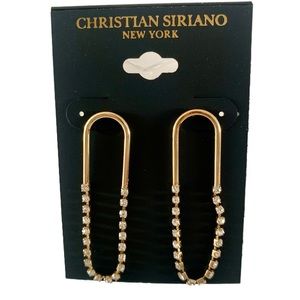 Christian Sitiano New York Crystal Dangle Eartimgs